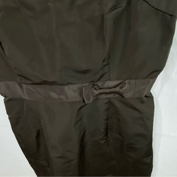 J. Crew Brown Silk Sleeveless Cocktail Dress Size 6 - Picture 6 of 8